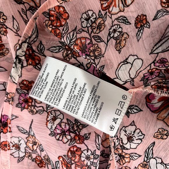 Parker & Rowe Pink Floral Midi Dress Sz S - Picture 8 of 8